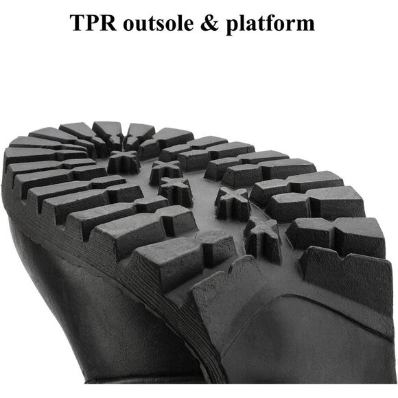 DREAM PAIRS Womens Black Silverado Wide Calf Knee High Heel Boots With Side Zip - Picture 4 of 7